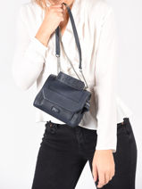 Sac � Main S Ninon Cuir Lancel Bleu ninon A09221-vue-porte