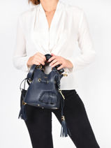 Sac Seau S Premier Flirt Cuir Lancel Bleu premier flirt A10109-vue-porte