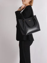 Shoulder Bag Foulonne Double Leather Lancaster Black foulonne double 20-vue-porte