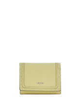 Leather Flap Wallet Premier Flirt Lancel Yellow premier flirt A10526