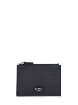 Leather Card Holder Ninon Lancel Black ninon A10537