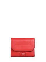 Compact Leather Wallet Ninon Lancel Red ninon A10296