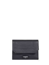 Compact Leather Wallet Ninon Lancel Black ninon A10296