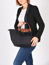 Longchamp Le pliage original Sacs port� main Noir-vue-porte