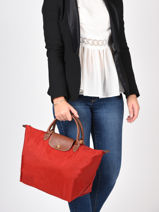 Longchamp Le pliage original Sacs port main Rouge-vue-porte