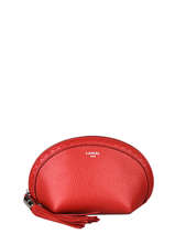 Leather Premier Flirt Pouch Lancel Red premier flirt A11134