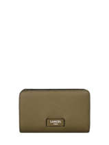 Portefeuille Rectangulaire Zipp� Ninon Cuir Lancel Vert ninon A11123