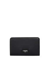Compact Leather Ninon Zip Wallet Lancel Black ninon A11123