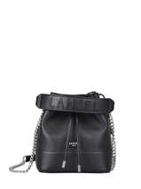 Leather Ninon Mini Bucket Bag Lancel Black ninon A11466