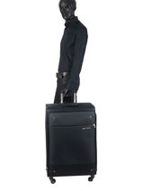 Large Base Boost Suitcase Samsonite Black base boost 38N005-vue-porte