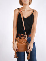 Small Leather Bucket Bag Premier Flirt Python Lancel Multicolor premier flirt A10528-vue-porte