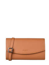 Leather Madrid Clutch With Shoulder Strap Hexagona Brown madrid 536554