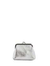 Leather Coin Purse Etincelle Iris�e Etrier Silver etincelle irisee EETI654