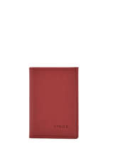 Card Holder Leather Etrier Red blanco 600013