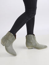Leather western boots in leather-SEMERDJIAN-vue-porte