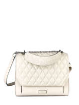 Quilted Leather Ninon Top-handle Bag Lancel White ninon A11132