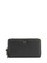 Continental Wallet Leather Yves renard Black foulonne 29784