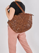 Leather Heritage Shoulder Bag Biba Brown heritage LEI1L-vue-porte