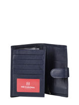 Wallet Leather Hexagona Blue confort 467282-vue-porte