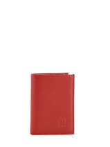 Card Holder Leather Hexagona Red confort 461007