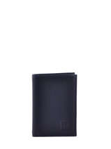 Card Holder Leather Hexagona Blue confort 1699089