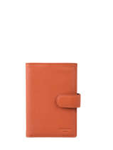 Wallet Leather Hexagona Orange confort 467282