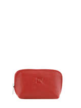 Coin Purse Leather Hexagona Red confort 466743