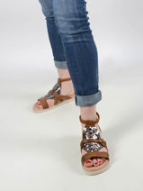 Sandals in leather-MJUS-vue-porte