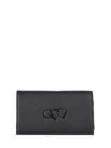 Compact Leather Ecuyer Wallet Etrier Black ecuyer EECU95