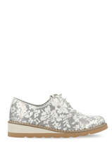 Leather wedge lace-up shoes-DORKING