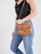 Crossbody Bag Vintage Leather Mila louise Brown vintage 3337LCV-vue-porte