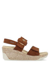 Leather wedge sandals giulia-MEPHISTO