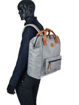 Adventurer Large - Backpack Cabaia Gray adventurer L-vue-porte