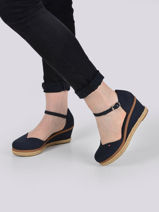 Wedge Sandals Basic Closed Toe Tommy hilfiger Blue women 4787DW5-vue-porte