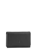 Leather Caviar Flap Wallet Crinkles Black caviar 14049