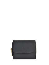 Leather Caviar Wallet Crinkles Black caviar 14201