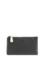 Leather Caviar Wallet Crinkles Black caviar 14196