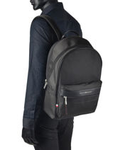 Backpack Tommy hilfiger Black elevated AM07261-vue-porte