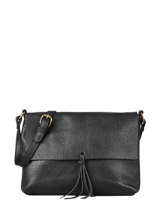 Sac Bandouli�re Grained Flora & co Noir grained F8045