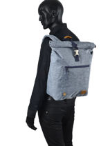 Backpack Faguo Blue classic 21LU0901-vue-porte