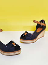 Wedge Sandals Iconic Elba Tommy hilfiger Blue women 906403
