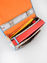 Satchel For Kids 2 Compartments Cameleon Orange retro CA35-vue-porte