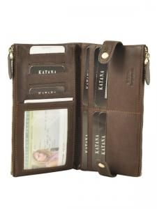 Wallet Leather Katana Brown marina 753118-vue-porte
