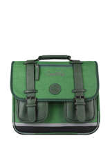 Satchel 2 Compartments Cameleon Green vintage color AW05661