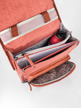 Backpack 2 Compartments Cameleon Pink vintage color VIC-SD38-vue-porte