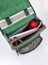 Backpack 2 Compartments Cameleon Green vintage color VIC-SD38-vue-porte