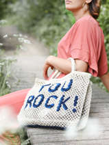 Jute Shopping Bag "you Rock!" The jacksons word bag YOUROC
