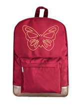 Backpack 1 Compartment Caramel et cie Red fille F