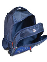Backpack 2 Compartments With Free Pencil Case Allez les bleus Blue world cup ALB12109-vue-porte