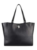 Leather K/ikonik Shoulder Bag Karl lagerfeld Black k ikonic 215W3052